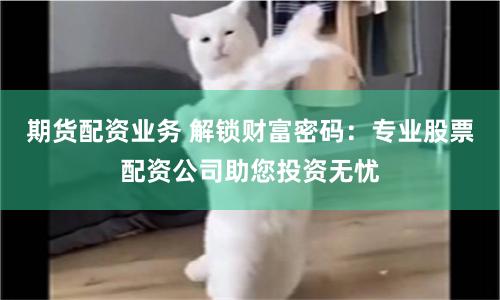 期货配资业务 解锁财富密码：专业股票配资公司助您投资无忧