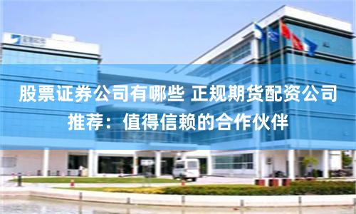 股票证券公司有哪些 正规期货配资公司推荐：值得信赖的合作伙伴